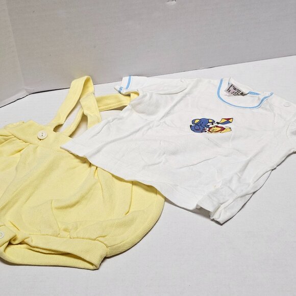 New Baby Lion 2pc Outfit White Yellow Bear Woolworth England 919838 6 -12 Month - Picture 1 of 14